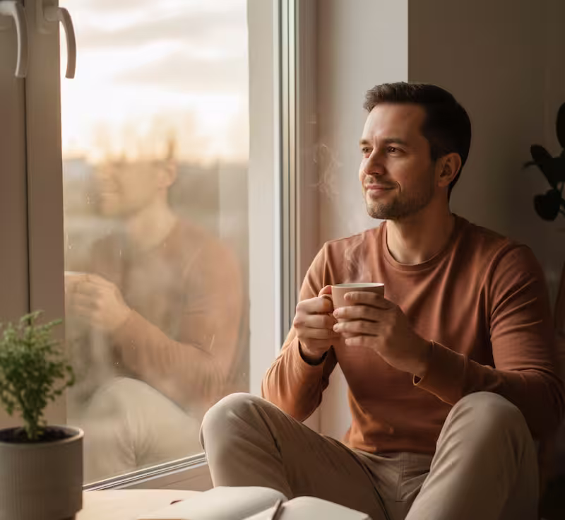 Mujer mirándose en un espejo fragmentado que refleja diferentes facetas de su identidad, simbolizando la construcción del autoconcepto.